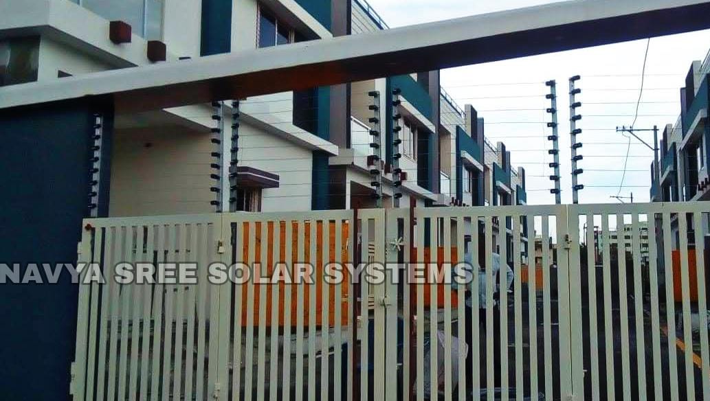 Agricultural solar fencing boundary post installation